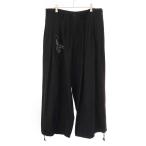 Yohji Yamamoto POUR HOMME Yohji Yamamoto бассейн Homme 20AW шерсть gyaba Gin patch ba Rune брюки HR-P17-100 черный 3 ITIJ7G5FS6WX