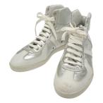 ショッピングdior Dior HOMME ディオールオム 09SS ハイカットレザースニーカー  ホワイト シルバー 39 1/2 ITIN4NV0FWP6