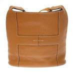 HERMES エルメス □L刻印 2008年 グッドニュースPM レザーショルダーバッグ  ゴールド  ITJQV0ADCTJ0