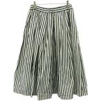 BLACK COMME des GARCONS ブラック コムデギャルソン 14SS コットンストライプマキシスカート 1M-S002 ホワイト グレー XS ITK0OGG4ZRG2