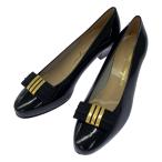 Salvatore Ferragamo サルバトーレ フェラガモ ヴァラリボン パテントパンプス  ブラック 6 1/2 ITL0IWC36VX6