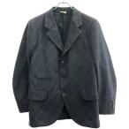 ショッピングギャルソン COMME des GARCONS HOMME DEUX コムデギャルソンオムドゥ 19AW パターン切替チェックテーラードジャケット DD-J041 グレー S ITMDU6NE4C10
