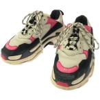 BALENCIAGA バレンシアガ triple S ヴィンテージ加工ローカットスニーカー 517334 ピンク系 37 ITNHHVH3B2IW