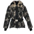 ショッピングモンクレール MONCLER モンクレール DYED RABBIT ラビットファーベルテッドダウンジャケット 142-093-46913 ブラック×ベージュ系 00 ITNPOR12CDFE