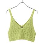 AURALEEo- Rally 23AW WOOL CORD RIB KNIT CAMISOLE шерсть вязаный топ A23AC03CR зеленый 1 ITNVIGP45OWS