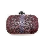 BOTTEGA VENETA Bottega Veneta KNOT питон сетка Mini клатч лиловый серия ITP25F9JBHVC