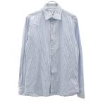 ショッピングハイドロゲン HYDROGEN ハイドロゲン シアサッカーストライプシャツ  ブルー L ITPN9QXN5GN2