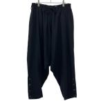 Yohji Yamamoto POUR HOMME Yohji Yamamoto бассейн Homme 18SS шерсть gyaba Gin обезьяна L легкий брюки HW-P13-100 черный 3 ITPVOAD1LZK4