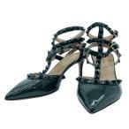 VALENTINO ヴァレンティノ ロックスタッズエナメルヒールパンプス HWS00375 ダークグリーン 36 ITQLYOJC19BQ