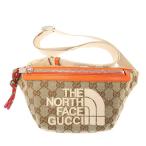 GUCCI×THE NORTH FACE グッチ ノースフェイス Belt Bag GGキャンバスウエストボディバッグ  ベージュ  ITQUYCPHY80A