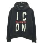 ショッピングディースクエアード DSQUARED2 ディースクエアード 21AW ICON Hooded Sweatshirt アイコンフーディーパーカー S79GU0034 ブラック M ITR6GPBJUU2A