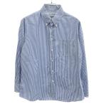 ショッピングINDIVIDUALIZED INDIVIDUALIZED SHIRTS インディビジュアライズド シャツ ボタンダウンストライプシャツ  ブルー ITT5Q1D129GS