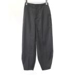 ENFOLD エンフォルド 23SS WIDE-STRAIGHT COCOON TROUSERS ワイドストレートストライプトラウザーズパンツ グレー 36 ITU6ZI2ZPXMI