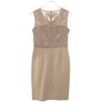 GRACE CONTINENTAL グレースコンチネンタル レースコンビノースリーブドレスワンピース ピンクベージュ系 36 1623 5037-0 ITVPLPJZPD0U