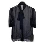 ショッピングGABBANA DOLCE&GABBANA ドルチェ＆ガッバーナ レースボウタイシアーブラウス F5I90T ブラック 38 ITWJVQCXBCIM