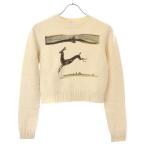 ショッピングLOEWE LOEWE ロエベ アニマルプリントクロップドニットセーター S800Y14K34 エクリュ XS ITWSVVDHPBAE