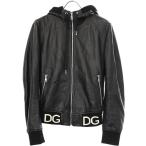 DOLCE&GABBANA ドルチェ＆ガッバーナ フーデッドラムレザージャケット G9LU2L/FUL89 ブラック 44 ITYNGH4ZWLID