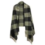 johnstons of elgin ジョンストンズ オブ エルガン ブロックチェック カシミヤ大判マフラー  ネイビー×グレー  ITZG0XSX8V3Y