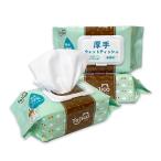 トジコ ペット ウェットティッシュ 厚手 大判 犬 猫 ノンアルコール 無香料 純水 99％ 舐めても安心 ふた付き (80枚×3個 240
