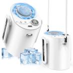 ショッピング携帯扇風機 2025新登場・冷却プレート付き腰掛け 扇風機 ベルトファン ハンディファン 冷却プレート 携帯扇風機 充電式 アウトドア 5000mAh電池内蔵 100段階風量