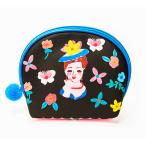 Yahoo! Yahoo!ショッピング(ヤフー ショッピング)化粧 ポーチ メイク ケース小物入れ ぽんぽん ライン 小分け 旅行 バッグインバッグ 柄 17.2×14.5cm （ レディのキス・ブラック＆ホワイト ）