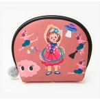 Yahoo! Yahoo!ショッピング(ヤフー ショッピング)化粧 ポーチ メイク ケース小物入れ ぽんぽん ライン 小分け 旅行 バッグインバッグ 柄 17.2×14.5cm （ フラフープ・ピンク ）
