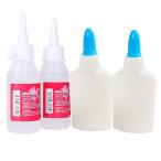 接着剤ボンド 透明 ラテックス ドールハウス ミニチュア DIY 用 ( 大木工用2本＆プラスチック用2本 )