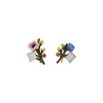 Yahoo! Yahoo!ショッピング(ヤフー ショッピング)レディース ピアス ジュエリー フラワー 花 精巧 カラフル 小さめ 上品 ラッピング ギフト包装 シルバー925 純銀  金属アレルギー対応