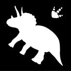シルエットステッカー 恐竜 トリケラトプス 足跡つき 定形外郵便送料無料 Dino002 モジモジタック Yahoo 店 通販 Yahoo ショッピング