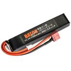 【ボーナスストアPlus＋5％】BATON airsoft 電動ガン用リポバッテリー 11.1v1100mAh 40C - 20C ショートスティック Tコネクター