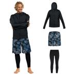 【ARMOTO】 ラッシュガード メンズ 水着 長袖 パーカー レギンス サーフパンツ フィットネス [UVカット UPF50+・吸汗速乾] 水泳 水陸両用 大きいサイズ …