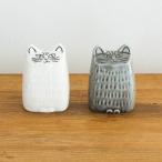 塩コショウ入れ リサラーソン 猫 LisaLarson オシャレ 北欧 小さいネコ ソルト＆ペッパー 白 グレー2個セット