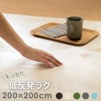 低反発ラグ 200Ｘ200cm 低反発 ラグ 滑り止め付き ラグマット ふわふわ もちもち 絨毯 じゅうたん おしゃれ 厚手 ホットカーペット対応 撥水 防ダニ 抗菌
