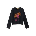 ショッピングlightning HYSTERIC GLAMOUR ヒステリックグラマー 01261CL02 HYSTERIC LIGHTNING ショート丈Tシャツ BLACK