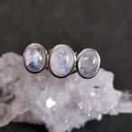 レインボームーンストーンリング天然...