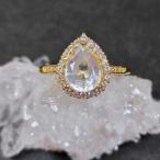 ショッピングキラキラ ハイアライトオパール　リング　ハイアライトオパール　指輪　ゴールド　キラキラ