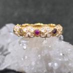 ミナカリ　リング　ルビー　サファイア　エメラルド等　天然石９石　13号　七宝