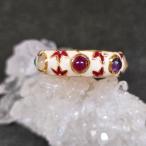 ミナカリ　リング　ルビー　ペリドット　サファイア等　天然石７石　10号　七宝