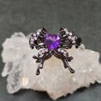 アメシストハートリングアメジスト指...