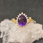 アメシストリングアメジスト指輪ゴー...