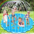 ASAMOOM 噴水マット 水 おもちゃ プレイマット 子供 芝生遊び シ 庭 親子遊び 200CM直径 家庭用 夏対策 アウトドア