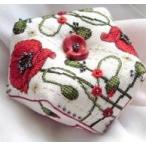  Франция [Poppy Biscornu]* мак винт ko-nyu( винт korun)* Cross стежок chart игольница дизайн fa Be lai Lee симпатичный чистый 