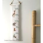 ★NEW2023★フランス クロスステッチ ペレット サモイロフ【Savannah Baby Animals - Nursery Height Chart 】◆サバンナの動物の赤ちゃん - 保育園の身長表◆