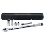 角利(KAKURI) トルクレンチセット 収納ケース付 トルク範囲28-210N.m ソケット14/17/19/21mm エクステンションバー125m