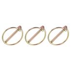 METALLIXITY Lynn chi булавка кольцо имеется (4.5 mmx36 mm) 3 шт уголь элемент сталь Lynn chi контактный замок зажим застежка-молния булавка жилье строительство тигр 