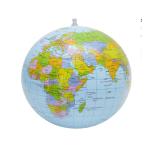 インフレータブル地球儀ビーチボール, 世界地図付き, 教育用＆プール玩具, パーティー/水遊び用, ブルー