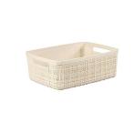 CURVER( CarVer ) JUTE jute корзина 5L маленький серый "теплый" белый лен ширина 20cm× глубина 26.5cm× высота 10.5cm