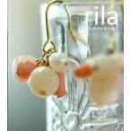 Yahoo! Yahoo!ショッピング(ヤフー ショッピング)桃色珊瑚とシェル玉のジェムピアス