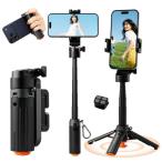 Zimaka 自撮り棒 多機能スマホグリップ【2026年新登場・ワンタッチ自動展開・業界超ミニ・四脚安定モデル】スマホスタンド 安定性アップ じどり棒 ip