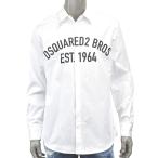 DSQUARED2 ディースクエアード CATEN BROS SHIRT/ロゴ プリント 長袖シャツ ドレスシャツ/S74DM0917 S36275 100